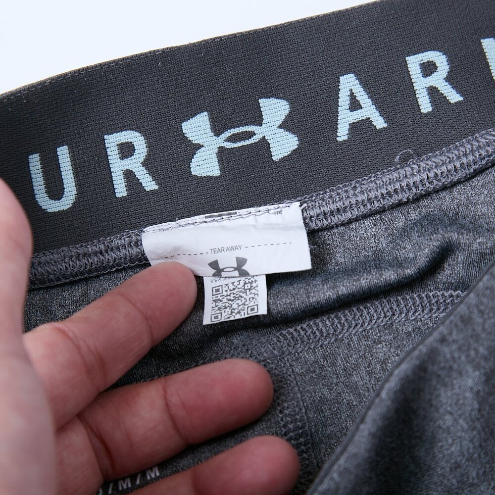 Under Armour Heatgear Compression Leggings Gray Turquoise Sea Green Medium - Picture 7 of 10